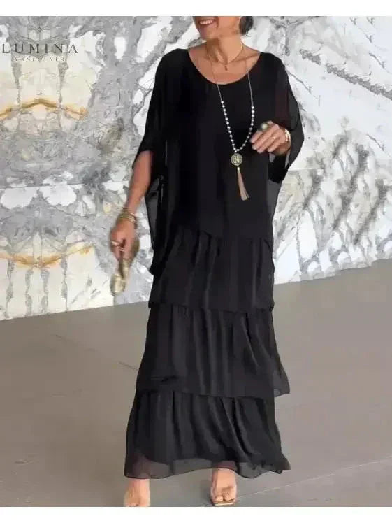 Women's Spring Layered Maxi Dress™ – Fließende Eleganz für jeden Frühlingstag