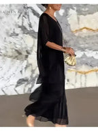 Women's Spring Layered Maxi Dress™ – Fließende Eleganz für jeden Frühlingstag