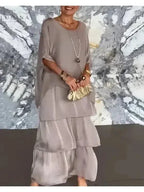 Women's Spring Layered Maxi Dress™ – Fließende Eleganz für jeden Frühlingstag