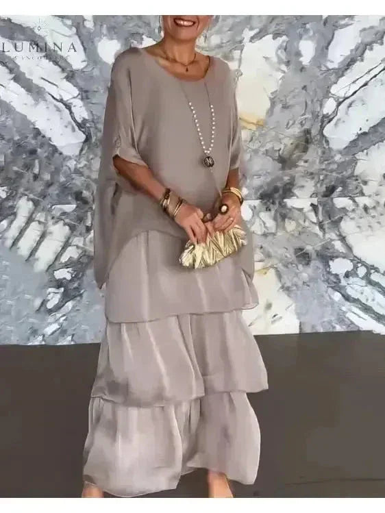 Women's Spring Layered Maxi Dress™ – Fließende Eleganz für jeden Frühlingstag