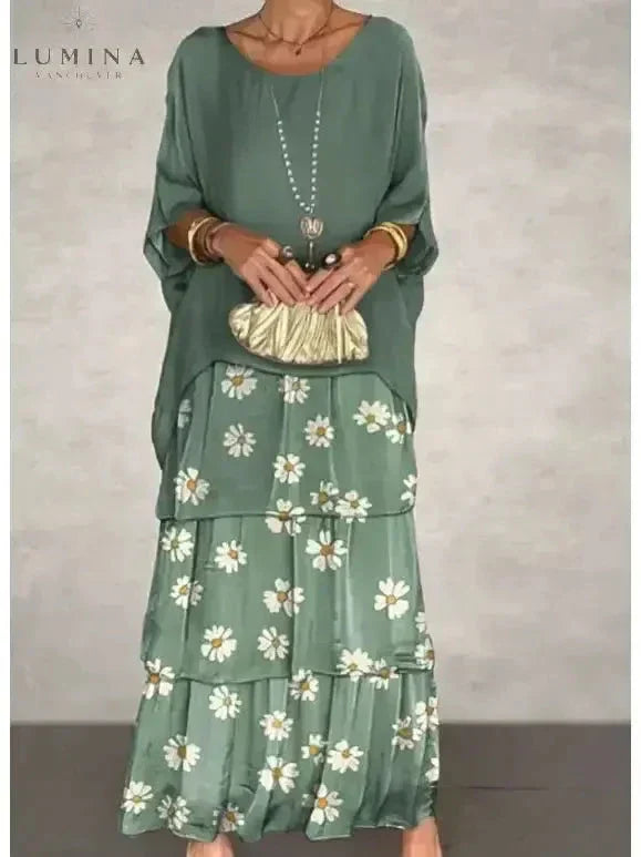 Women's Spring Layered Maxi Dress™ – Fließende Eleganz für jeden Frühlingstag