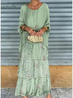 Women's Spring Layered Maxi Dress™ – Fließende Eleganz für jeden Frühlingstag