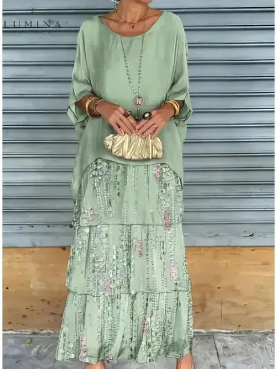 Women's Spring Layered Maxi Dress™ – Fließende Eleganz für jeden Frühlingstag