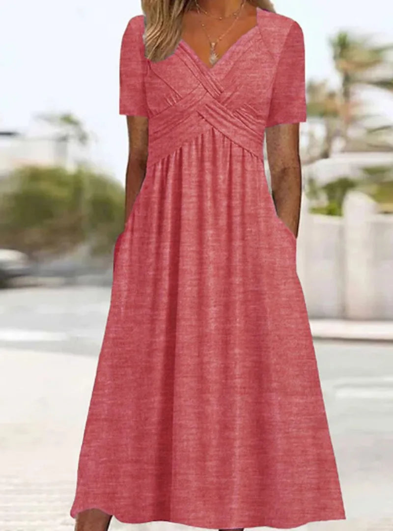 Lightweight Elegant Summer Dress With Flowy Fit for Women™ – Zeitlose Eleganz für warme Tage