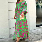 Abstract Spring Maxi Dress™ – Künstlerische Eleganz für den Frühling