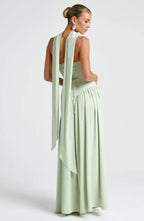 Women's Strapless Maxi Dress with High Slit and Draped Waist™ – Elegante Abendgarderobe für unvergessliche Auftritte