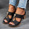 Women's Orthopedic Heeled Sandals with Buckle Strap and Cushioned Support™ – Eleganter Komfort für ganztägiges Wohlbefinden