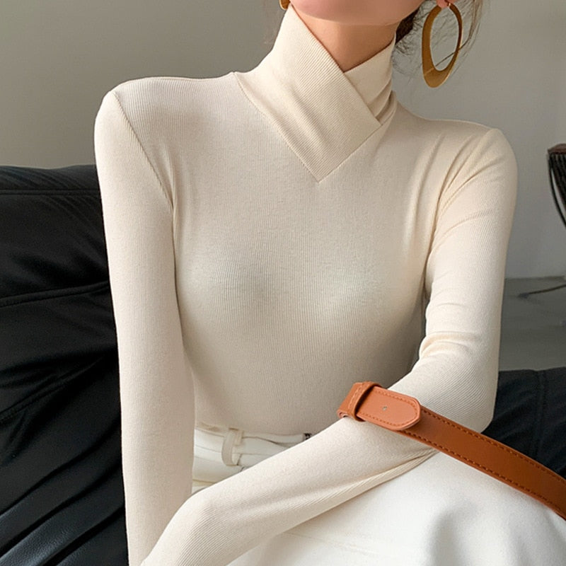 Darcey | Women's Spring Elegant Mock Neck Top™ – Elegante Vielseitigkeit für jeden Anlass