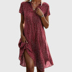 Printed Collared Midi Dress™ – Zeitloser Komfort mit elegantem Kragen-Design
