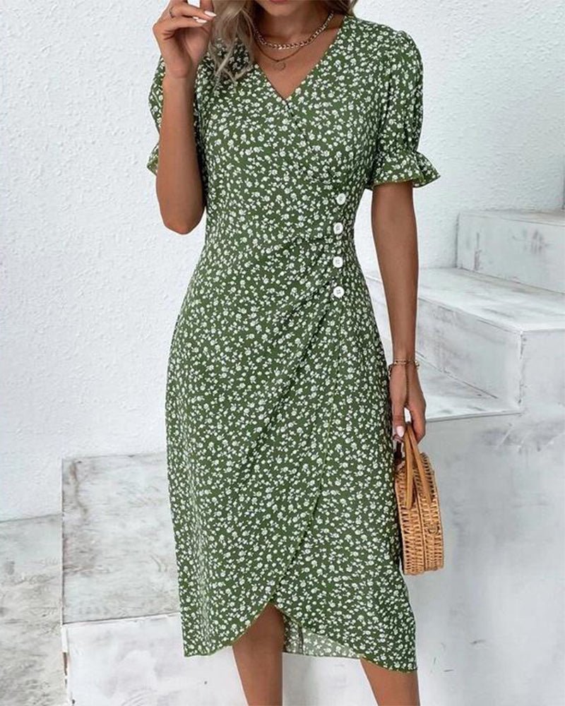 Elegant Floral Dress With Flattering Timeless Fit for Women™ – Zeitlose Eleganz für jeden Anlass