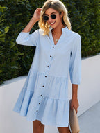 Women's Gingham Button-Front Shirt Dress™ – Mühelose Eleganz für jeden Tag