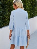 Elara | Women's Spring Button Dress™ – Müheloses Eleganz für sonnige Tage