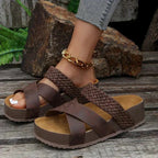 Women's Cross Strap Comfort Sandals with Platform Sole™ – Mühelose Eleganz für den ganzen Tag