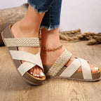 Women's Cross Strap Comfort Sandals with Platform Sole™ – Mühelose Eleganz für den ganzen Tag