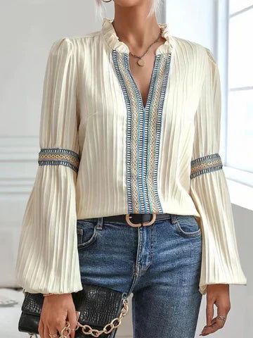 Blouse with Elegant Puff Sleeves for Women™ – Zeitlose Eleganz für jeden Anlass