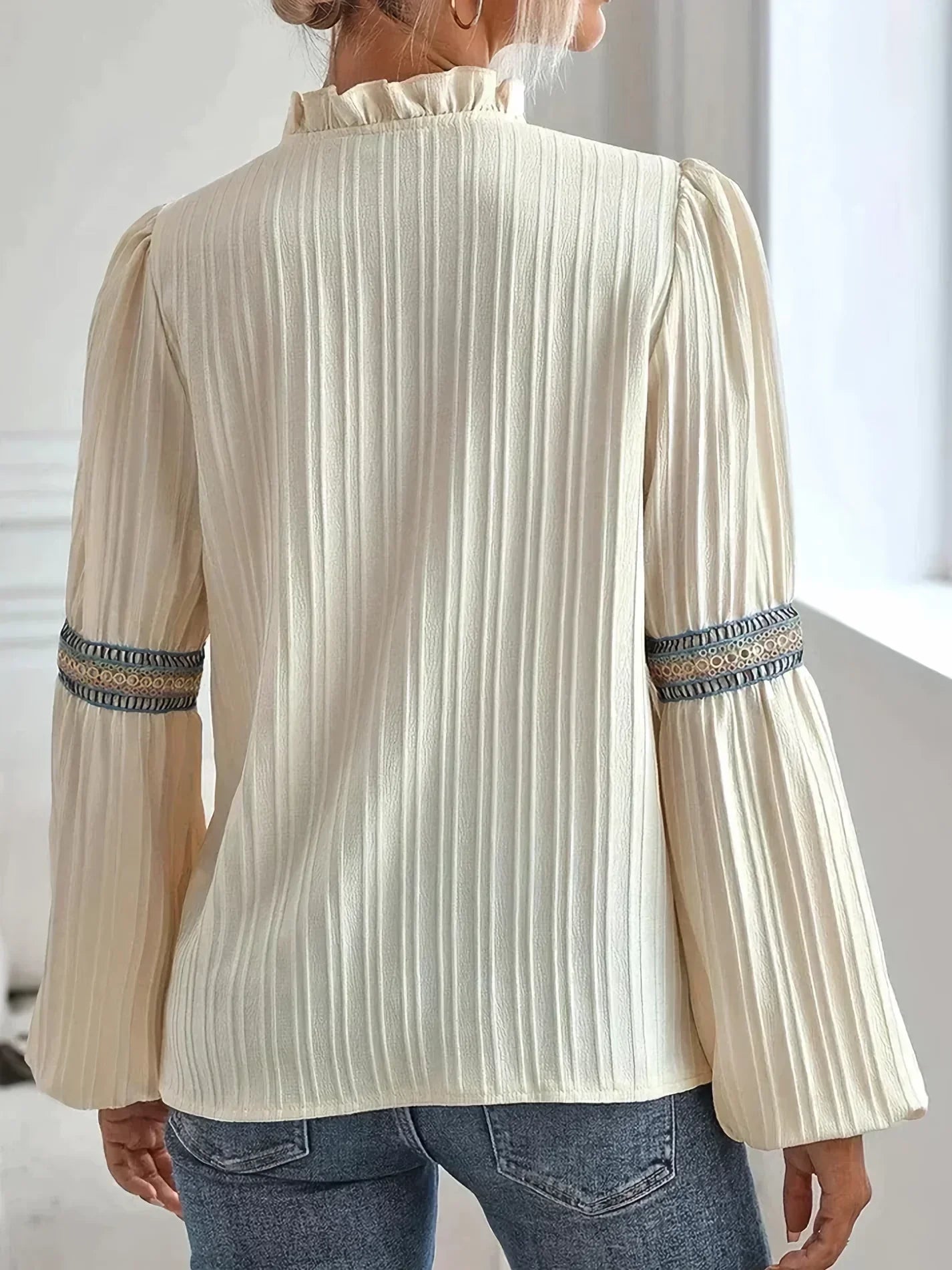 Blouse with Elegant Puff Sleeves for Women™ – Zeitlose Eleganz für jeden Anlass