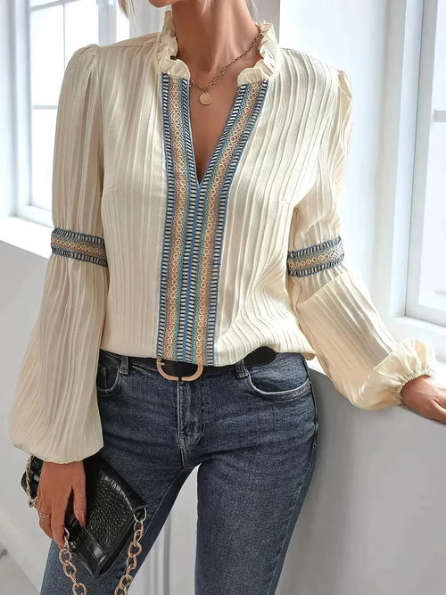 Blouse with Elegant Puff Sleeves for Women™ – Zeitlose Eleganz für jeden Anlass