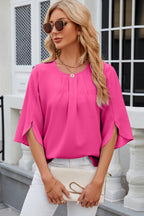Elegant Blouse with Pleats and Petal Sleeves for Women™ – Feminine Eleganz für jeden Anlass