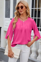 Elegant Blouse with Pleats and Petal Sleeves for Women™ – Feminine Eleganz für jeden Anlass