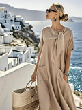 Flowy Tie-Front Maxi Dress™ – Mühelose Eleganz für jeden Anlass