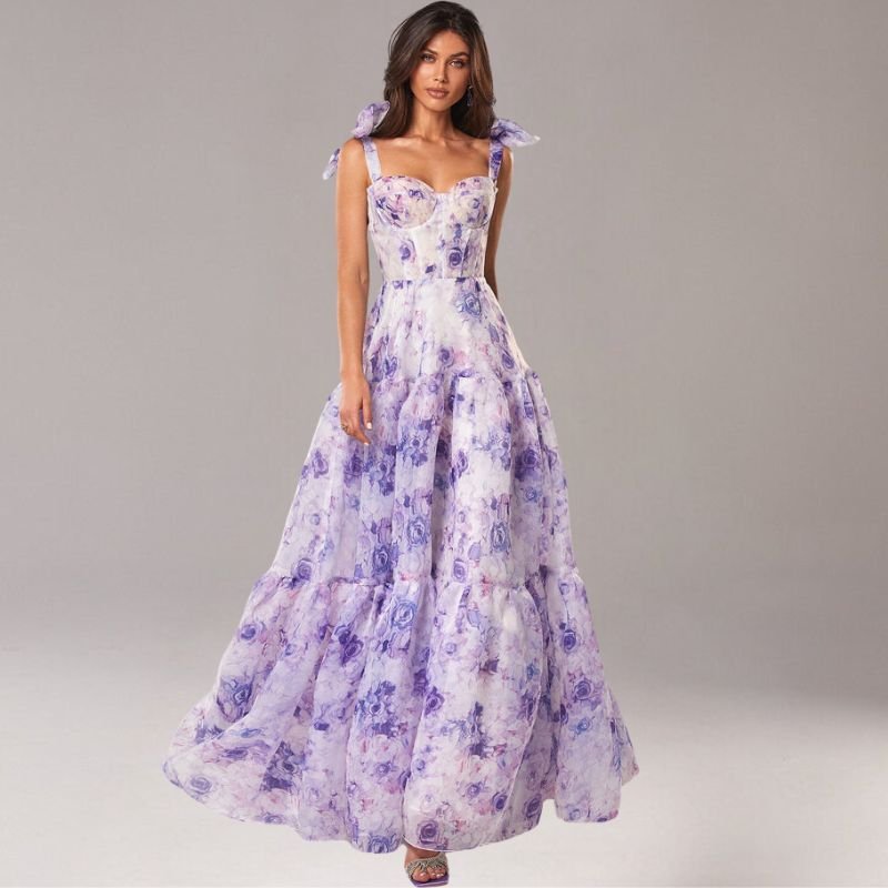 Floral Dress with Bow Details for Women™ – Romantische Eleganz für jeden Anlass