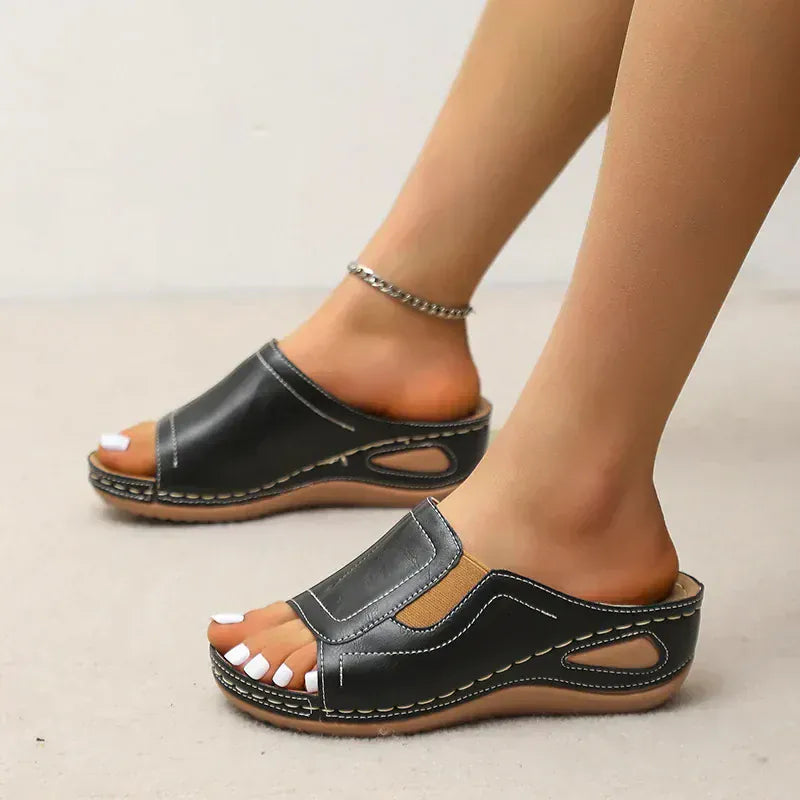 Lennox | Women's Orthopedic Slip-On Wedge Sandals™ – Orthopädischer Komfort trifft entspannten Stil