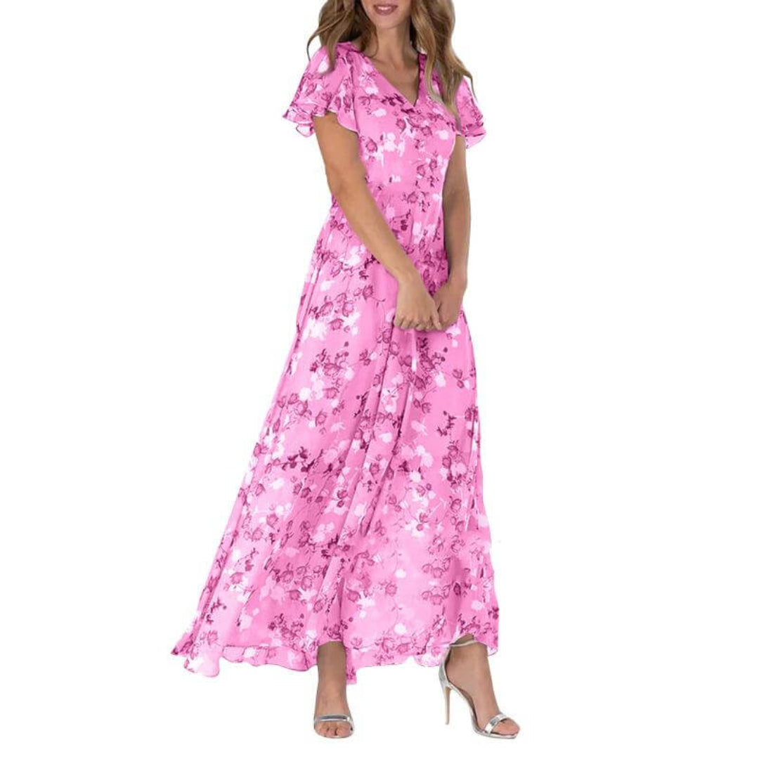 Light Floral Maxi Spring Dress™ – Mühelose Frühlingseleganz mit zartem Blütenmuster