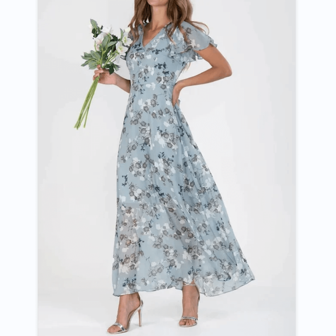 Light Floral Maxi Spring Dress™ – Mühelose Frühlingseleganz mit zartem Blütenmuster