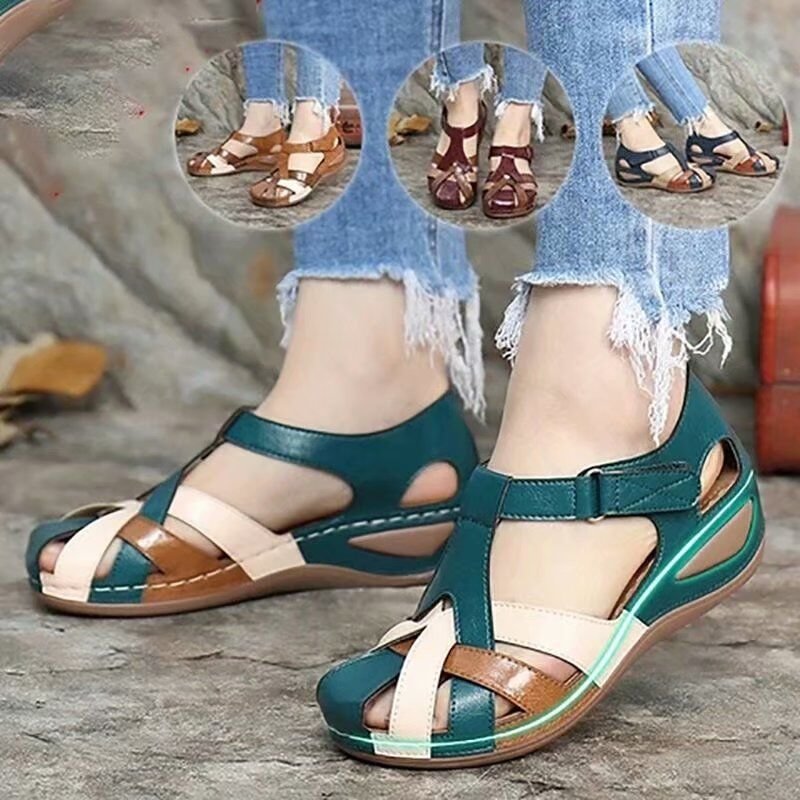 Women's Casual Cross Strap Sandals with Adjustable Buckle and Flat Sole™ – Leichter Komfort für den ganzen Tag
