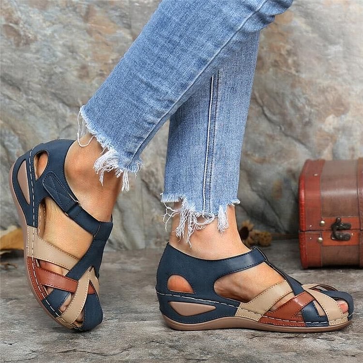Women's Casual Cross Strap Sandals with Adjustable Buckle and Flat Sole™ – Leichter Komfort für den ganzen Tag