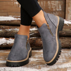 Chunky Zip Ankle Boots™ – Robuste Eleganz für den Alltag