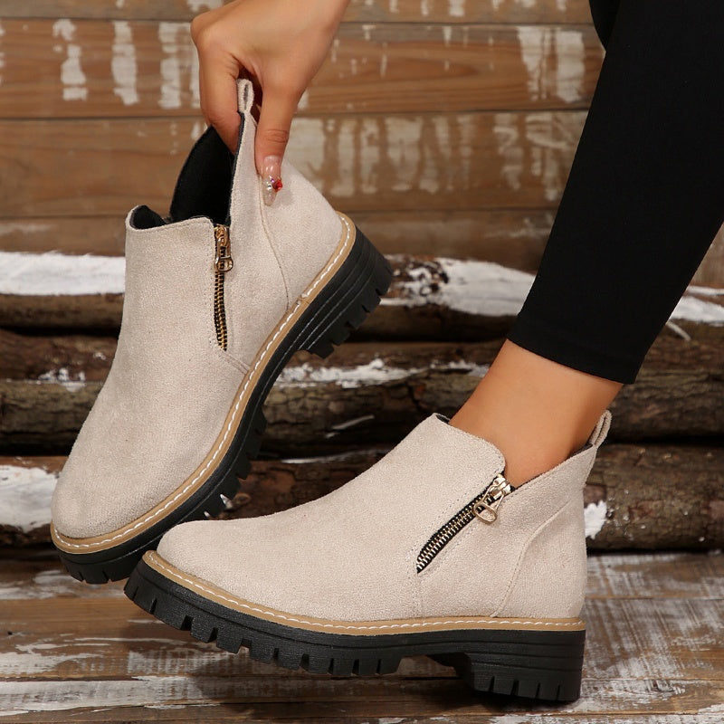 Chunky Zip Ankle Boots™ – Robuste Eleganz für den Alltag