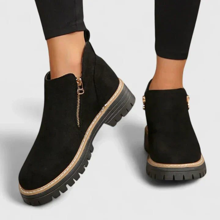 Chunky Zip Ankle Boots™ – Robuste Eleganz für den Alltag