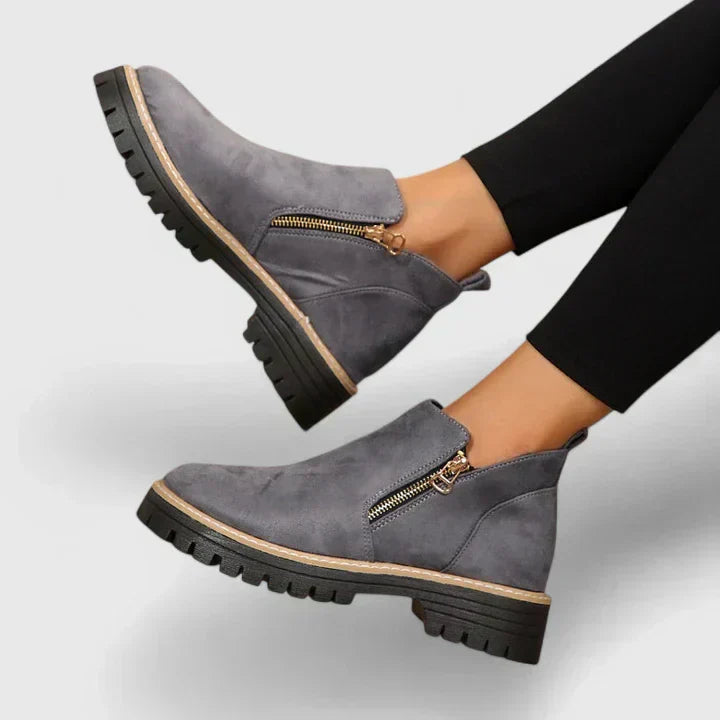 Chunky Zip Ankle Boots™ – Robuste Eleganz für den Alltag