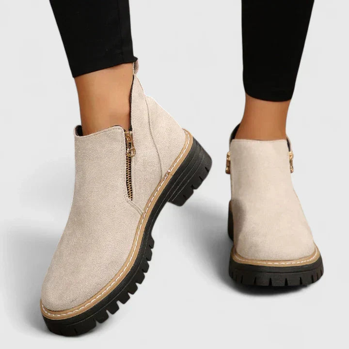 Chunky Zip Ankle Boots™ – Robuste Eleganz für den Alltag