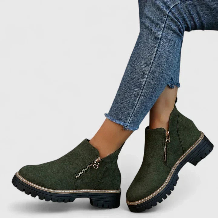 Chunky Zip Ankle Boots™ – Robuste Eleganz für den Alltag
