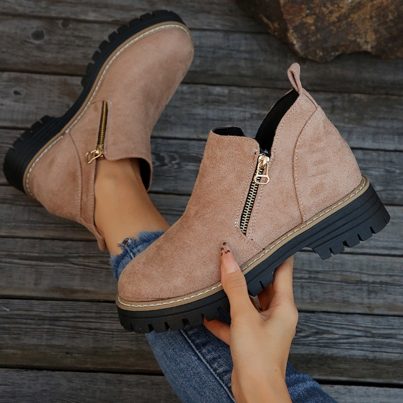 Chunky Zip Ankle Boots™ – Robuste Eleganz für den Alltag