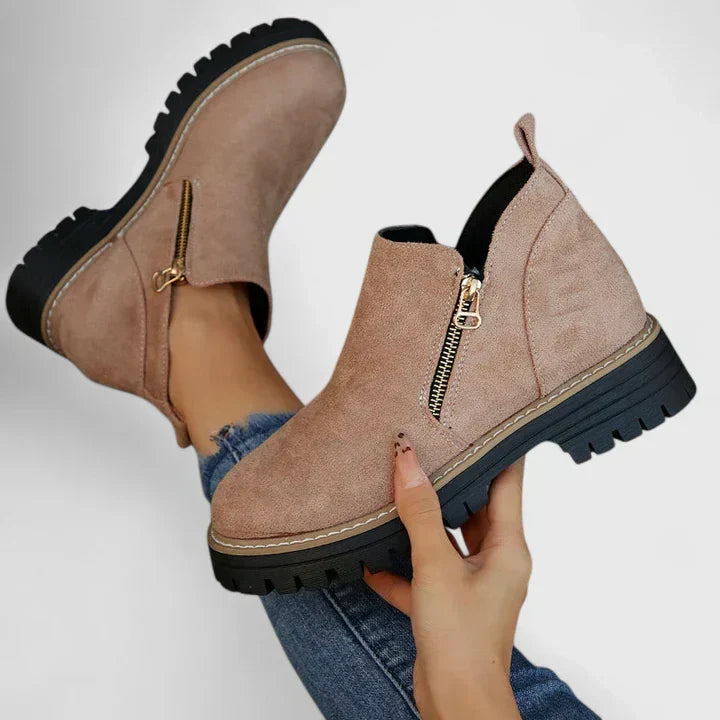 Chunky Zip Ankle Boots™ – Robuste Eleganz für den Alltag