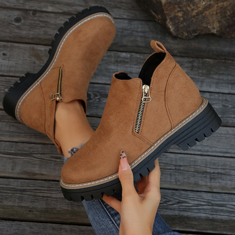 Chunky Zip Ankle Boots™ – Robuste Eleganz für den Alltag