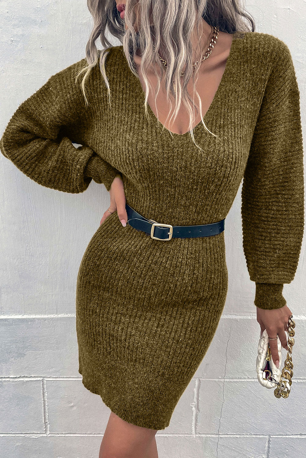 Midi Dress with High Neck for Women™ – Zeitlose Eleganz mit gemütlichem Komfort