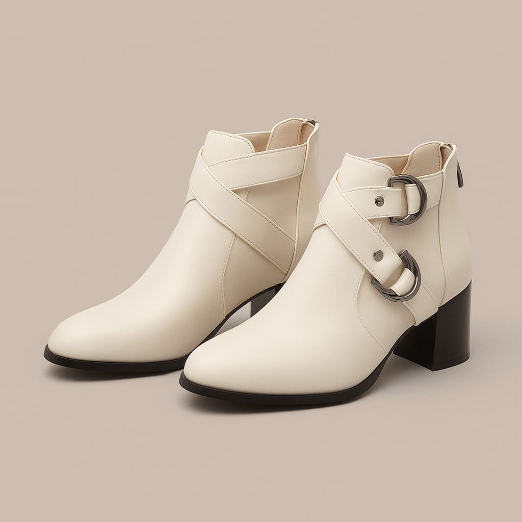 Women's Heeled Ankle Boots with Buckle Strap™ – Eleganter Komfort für stilvolle Auftritte