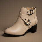 Women's Buckle Strap Block Heel Ankle Orthopedic Boots™ – Elegante Unterstützung für ganztägigen Komfort