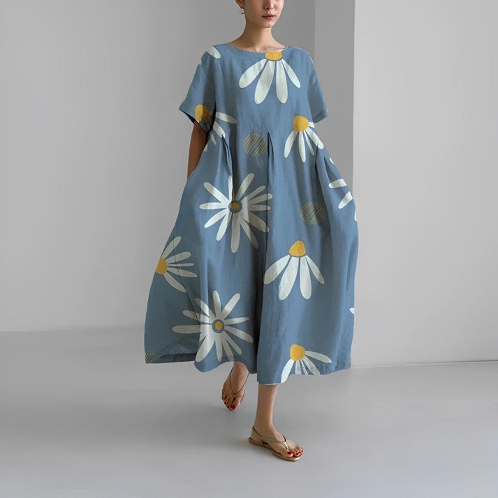 Floral Flowing Spring Dress™ – Mühelose Eleganz für entspannte Frühlingstage