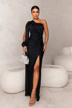 Women's One Shoulder Elegant Fitted Evening Maxi Dress™ – Zeitlose Eleganz für besondere Momente